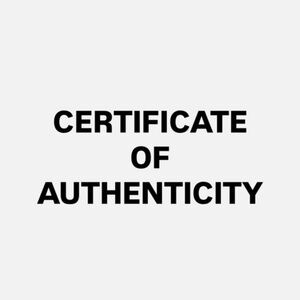 Certificate of Authenticity